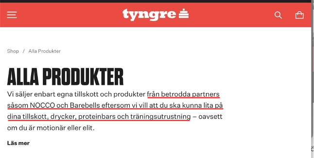 Text från Tyngres sajt